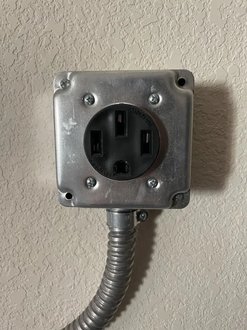 NEMA 14-50 outlet installed for Electrical Panel Upgrade in Bella Vista